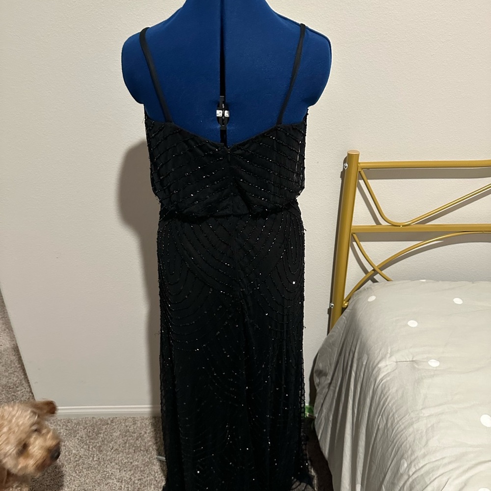 Adrianna Papell Black Sequin Gown - Picture 4 of 8